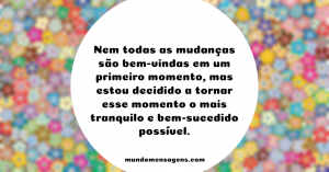 Mensagem de Mudança Pessoal