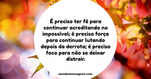 Mensagens de fé e coragem