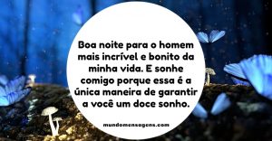 Românticas mensagens de boa noite