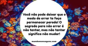 Mensagens de otimismo e perseverança